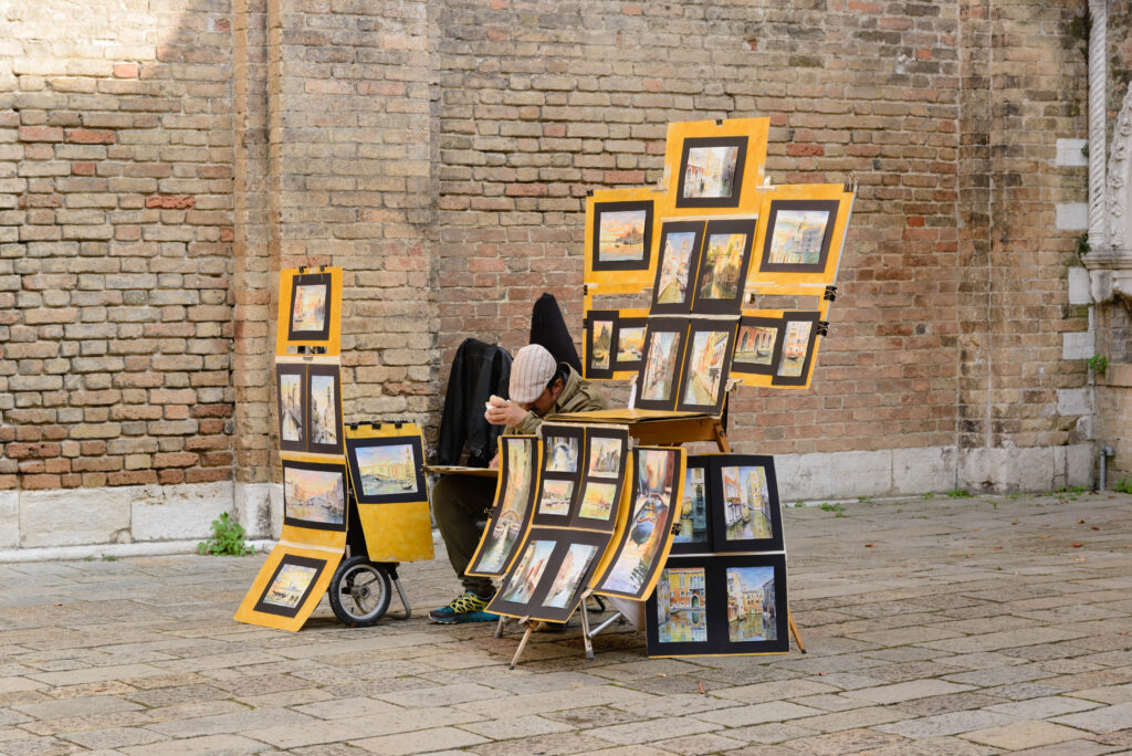 Straßenverkäufer, Venedig